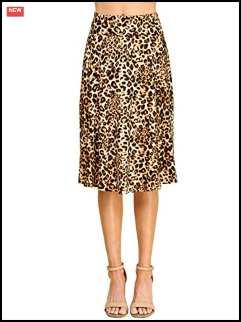 Women's Flare Midi Pull On Lightweight Skirt S-XXXL Plus Size